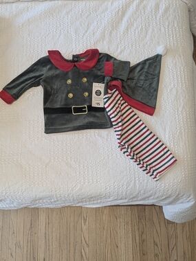 George Kids' Gray and Red Holiday Elf Costume Set